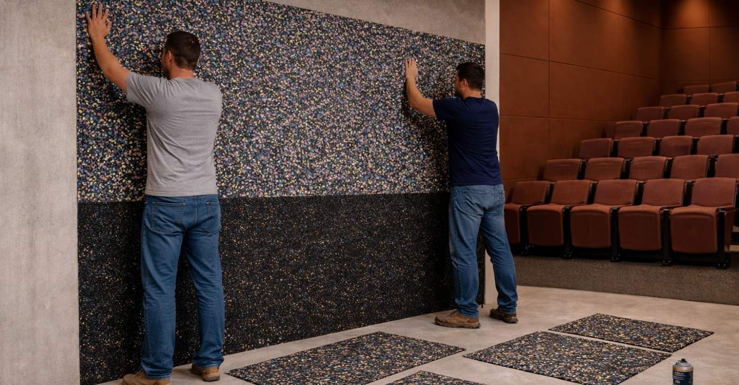 BassBloc low frequency sound absorber for cinema bass control